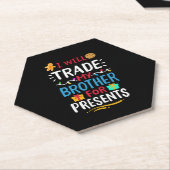 Broeder kerstfeest kartonnen onderzetters (Schuin)