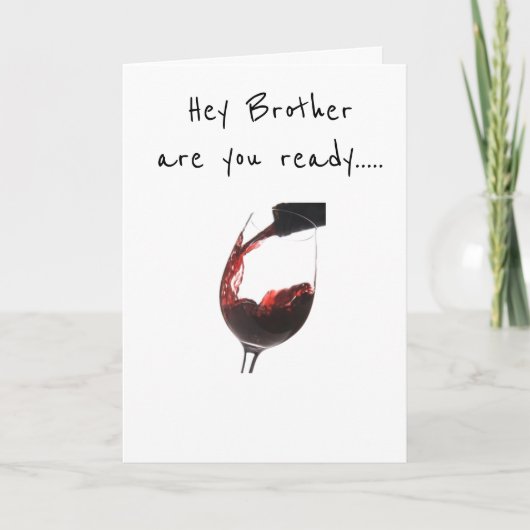 ** BROEDER** KLAAR OM TE VIEREN ** UW VERJAARDAG * KAART (Voorkant)