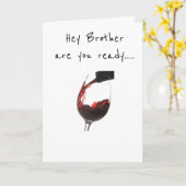 ** BROEDER** KLAAR OM TE VIEREN ** UW VERJAARDAG * KAART (Gele Bloem)