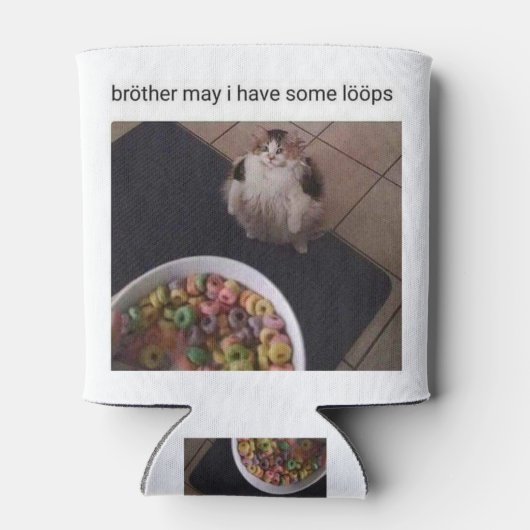 Broeder, mag ik wat lussen? blikjeskoeler (Achterkant)