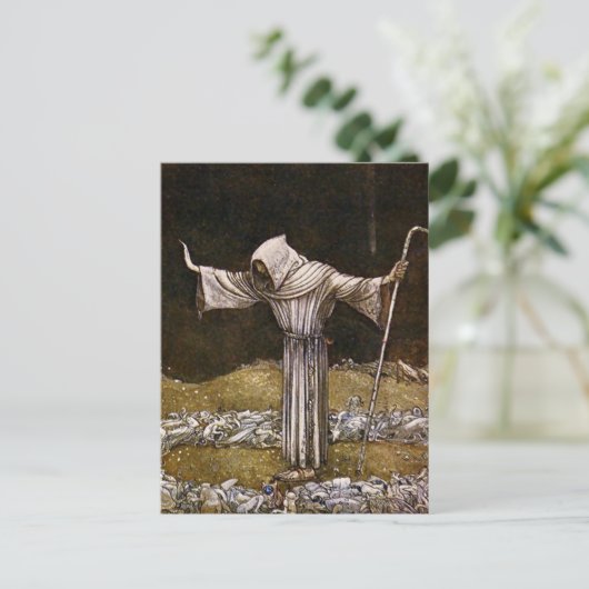 “Broeder Martin” Aquarel van John Bauer Briefkaart (Staand voorkant)