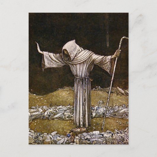 “Broeder Martin” Aquarel van John Bauer Briefkaart (Voorkant)