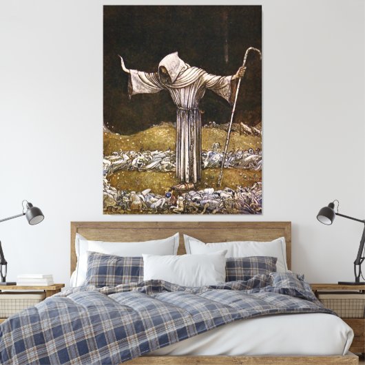 “Broeder Martin” Aquarel van John Bauer Canvas Afdruk (Insitu (Slaapkamer))