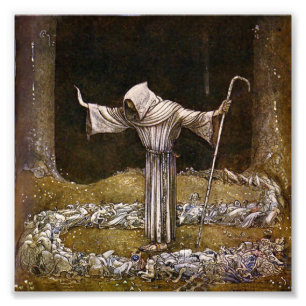 “Broeder Martin” Aquarel van John Bauer Foto Afdruk