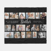 Broeder Memorial 18 Foto Collage Fleece Deken (Voorkant (Horizontaal))