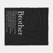 Broeder, modern zwart en wit, zwart fleece deken (Voorkant (Horizontaal))