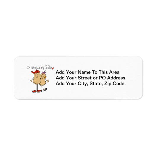 Broeder-moeren over mijn zus etiket (Voorkant)