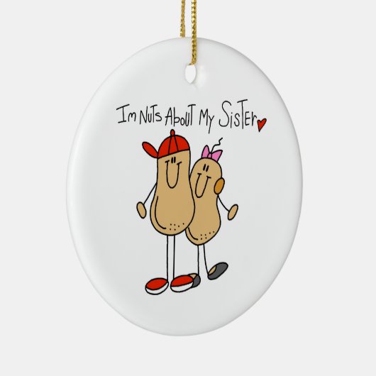 Broeder-moeren over mijn zus keramisch ornament (Rechts)