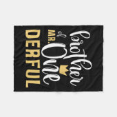 Broeder Mr. Onederful 1e Verjaardag Eerste One-der Fleece Deken (Voorkant (Horizontaal))