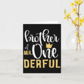Broeder Mr. Onederful 1e Verjaardag Eerste One-der Kaart (Gele Bloem)