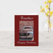Broeder Old Rusty Truck Birthday Wenskaart Kaart (Gele Bloem)