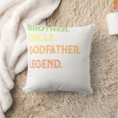 Broeder oom Godfather legend sinds jaar Aangepast Kussen (Deken)