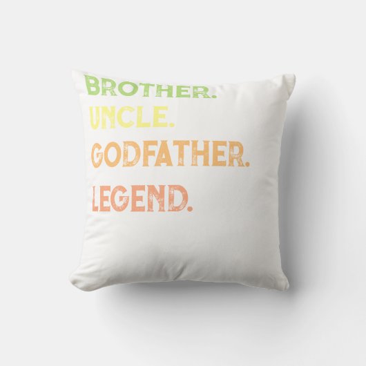 Broeder oom Godfather legend sinds jaar Aangepast Kussen (Voorkant)