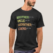 Broeder oom Godfather legend sinds jaar Aangepast  T-shirt (Voorkant)