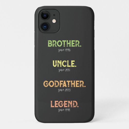 Broeder oom Godfather legend sinds jaar Case-Mate iPhone Case (Achterkant)