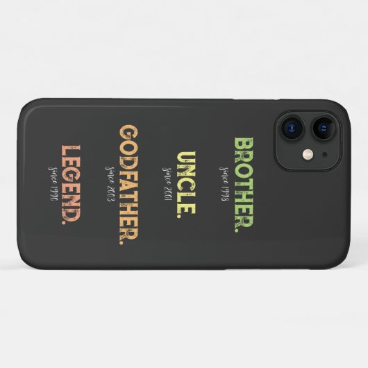 Broeder oom Godfather legend sinds jaar Case-Mate iPhone Case (Achterkant (horizontaal))