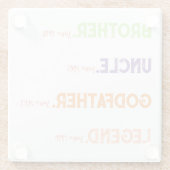 Broeder oom Godfather legend sinds jaar Glazen Onderzetter (Achterkant)