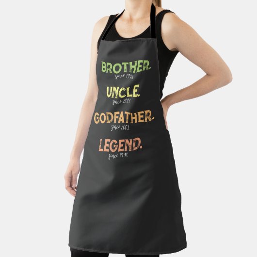 Broeder oom Godfather legend sinds jaar Schort (Insitu)