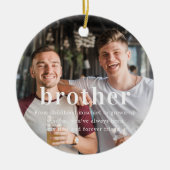 broeder | Sentimentele foto KeepSake Kerstmis Keramisch Ornament (Voorkant)