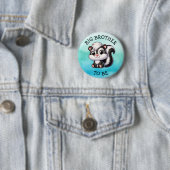 Broeder te zijn | Woodland Creatures Baby shower Ronde Button 5,7 Cm (In situ)