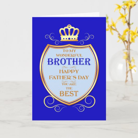 Broeder Vaderdag met schild Kaart (Gele Bloem)