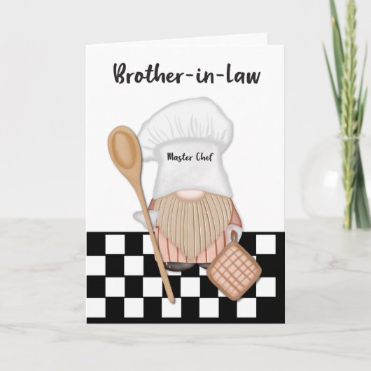 Broeder Vaders Dag grillige kabouter chef-kok koke Kaart (Voorkant)