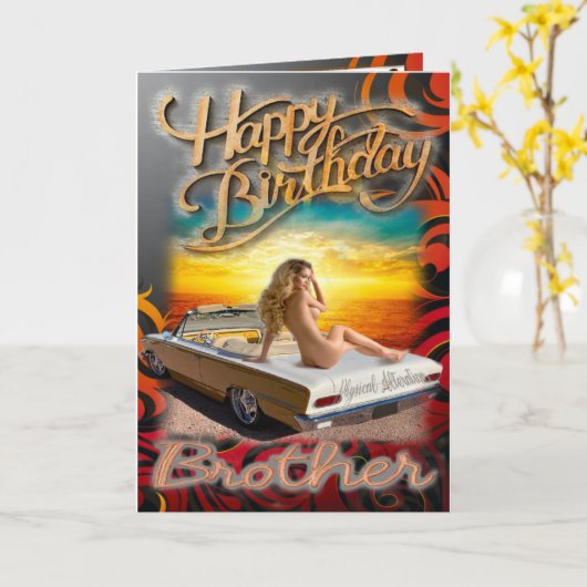 Broeder van de vogelkaart kaart (Gele Bloem)