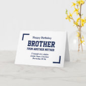 BROEDER VAN EEN ANDERE MOEDER | Bromance Birthday Kaart (Gele Bloem)