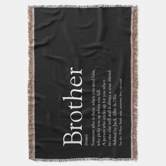 Broeder van fijn papier Modern zwart-wit Deken (Voorkant Verticaal)