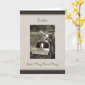 Broeder Verjaardag Boerderij Jongen Humor Kaart (Gele Bloem)