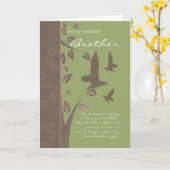 Broeder verjaardagskaart - wenskaart voor kaart (Gele Bloem)