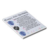 Broedergedicht 40e verjaardag notitieblok (Schuin)