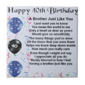 Broedergedicht 40e verjaardag tegeltje (Voorkant)