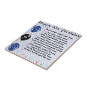 Broedergedicht 40e verjaardag tegeltje (Zijkant)