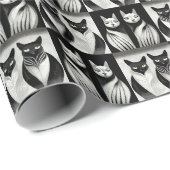 Broederkat - Zuster Cat elegant serene Cadeaupapier (Rol Hoek)