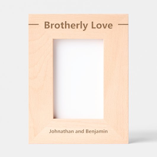 Broederliefde en namen toevoegen - Portret Orienta Gegraveerde Lijstjes (Voorkant)