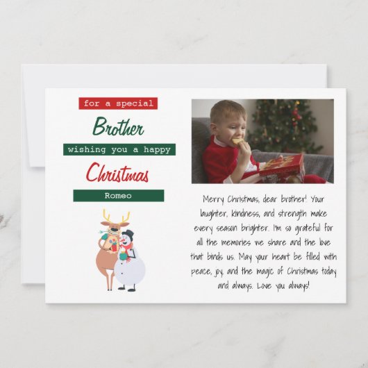 Broederliefde Kerstkaart (Voorkant)