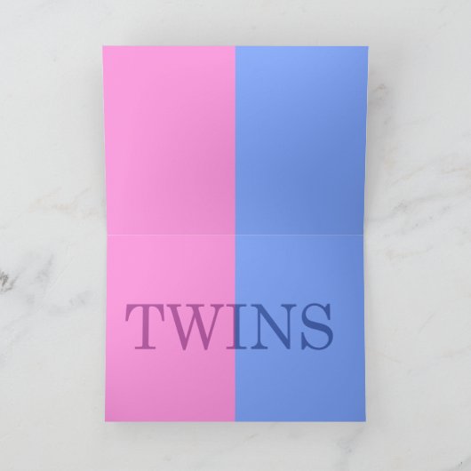 BROEDERLIJKE BABY JONGEN EN MEISJE TWEELING AANKON AANKONDIGING (Binnen)