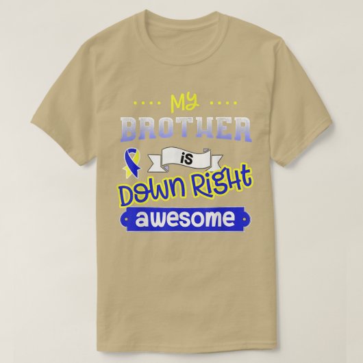 Broederondersteuning op downsyndromedag zorgt voor t-shirt (Design voorkant)