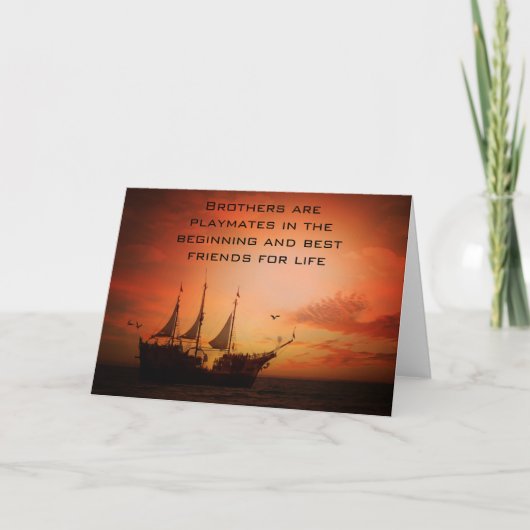 Broeders, beste vrienden voor het leven kaart (Voorkant)