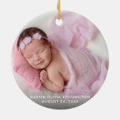 Broeder's Eerste Kerst Schattigee Bomen 2 Foto's Keramisch Ornament (Achterkant)