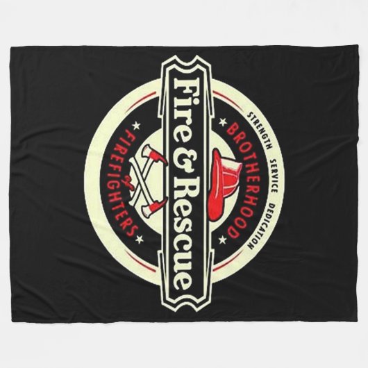 Broederschap brandweerlieden fleece deken (Voorkant (Horizontaal))