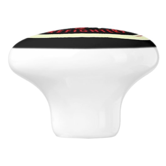 Broederschap brandweerlieden keramische knop (Zijkant)