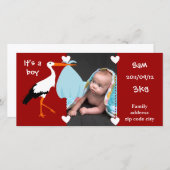 Broederschap Cigogne It's a boy Aankondiging (Voorkant / Achterkant)