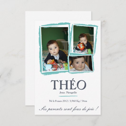 Broederschap Jongen - Fusain Aankondiging (Voorkant / Achterkant)