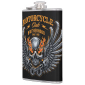 Broederschap Motorfieclub Skull en Wings Heupfles (Links)
