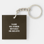 Broederschap Naam tekstmotor wijzigen Sleutelhanger (Achterkant)