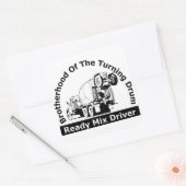 Broederschap van de draaiende trommel vierkante sticker (Envelop)