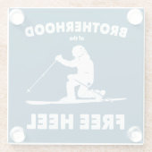 Broederschap van de vrije hieltelemarkskisering glazen onderzetter (Achterkant)