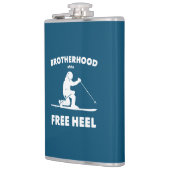 Broederschap van de vrije hieltelemarkskisering heupfles (Links)